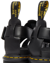 Terry Leather Strap Sandals