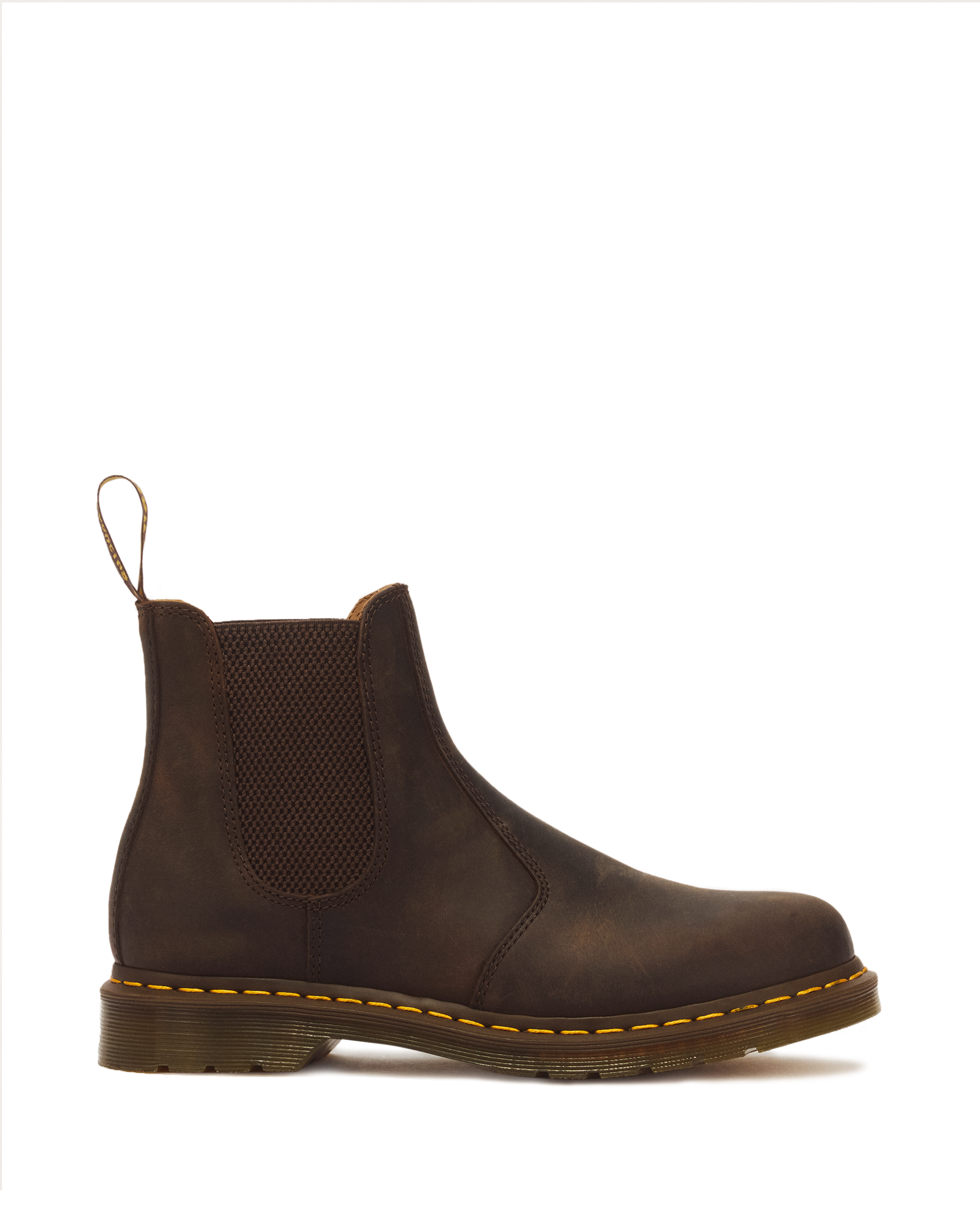2976 Yellow Stitch Crazy Horse Leather Chelsea Boots