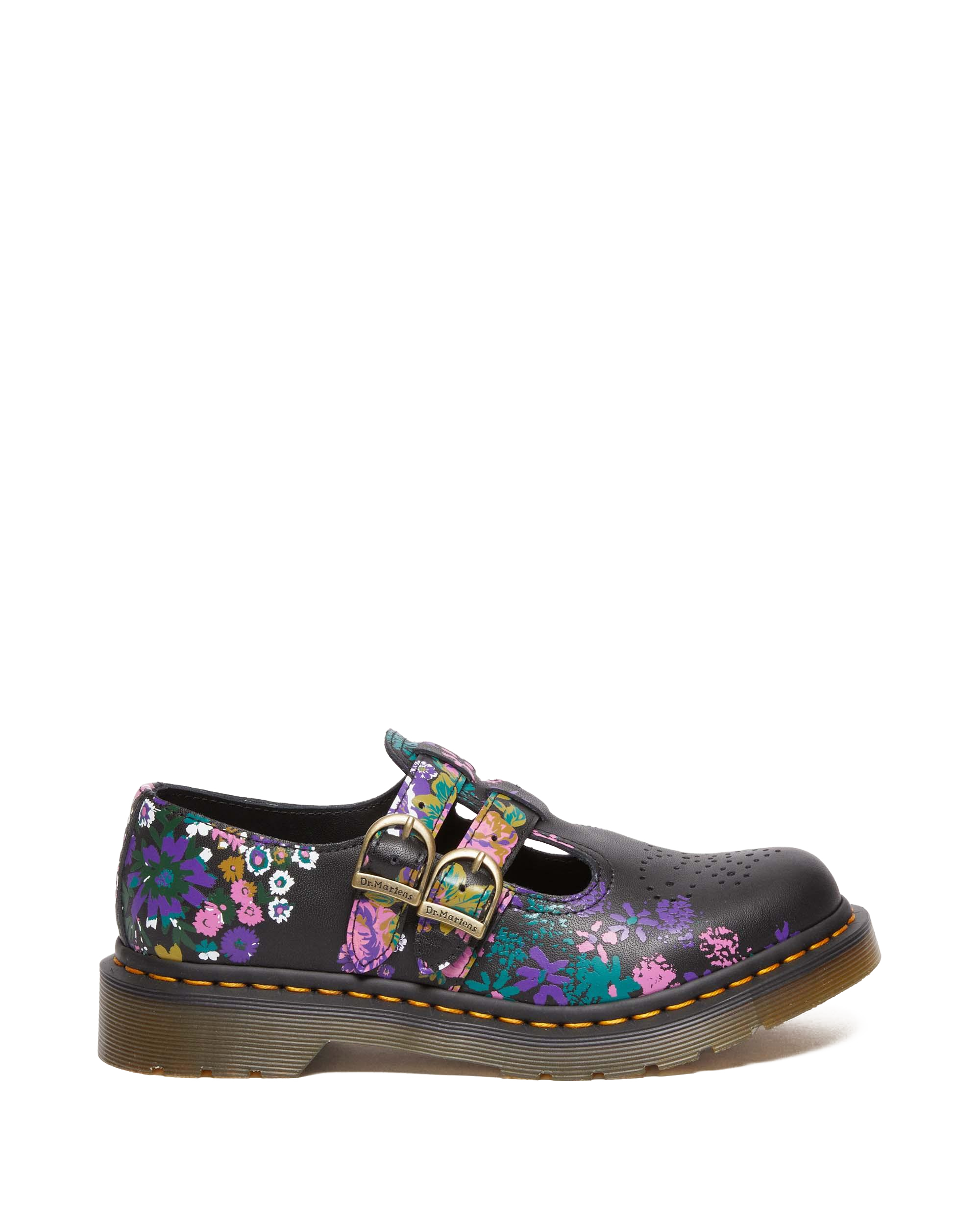 8065 Vintage Floral Leather Mary Jane Shoes