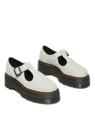Bethan Tumbled Nubuck Leather Platform Mary Jane Shoes