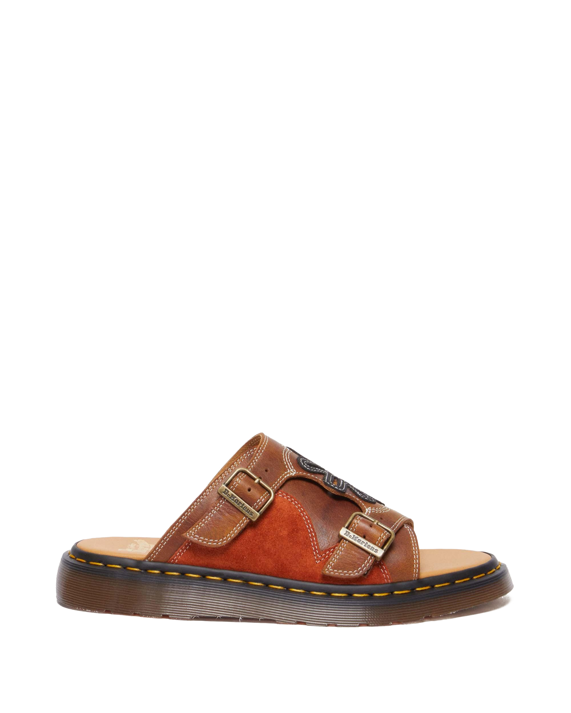 Dayne Made in England Leather & Suede Applique Slides