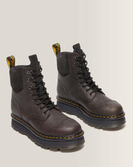 Zebzag 8 Ties Burnish Waxy Lace Up Boots