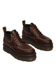 Zebzag Leather Casual 4-Eye Lace-Up Boots