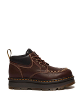 Zebzag Leather Casual 4-Eye Lace-Up Boots