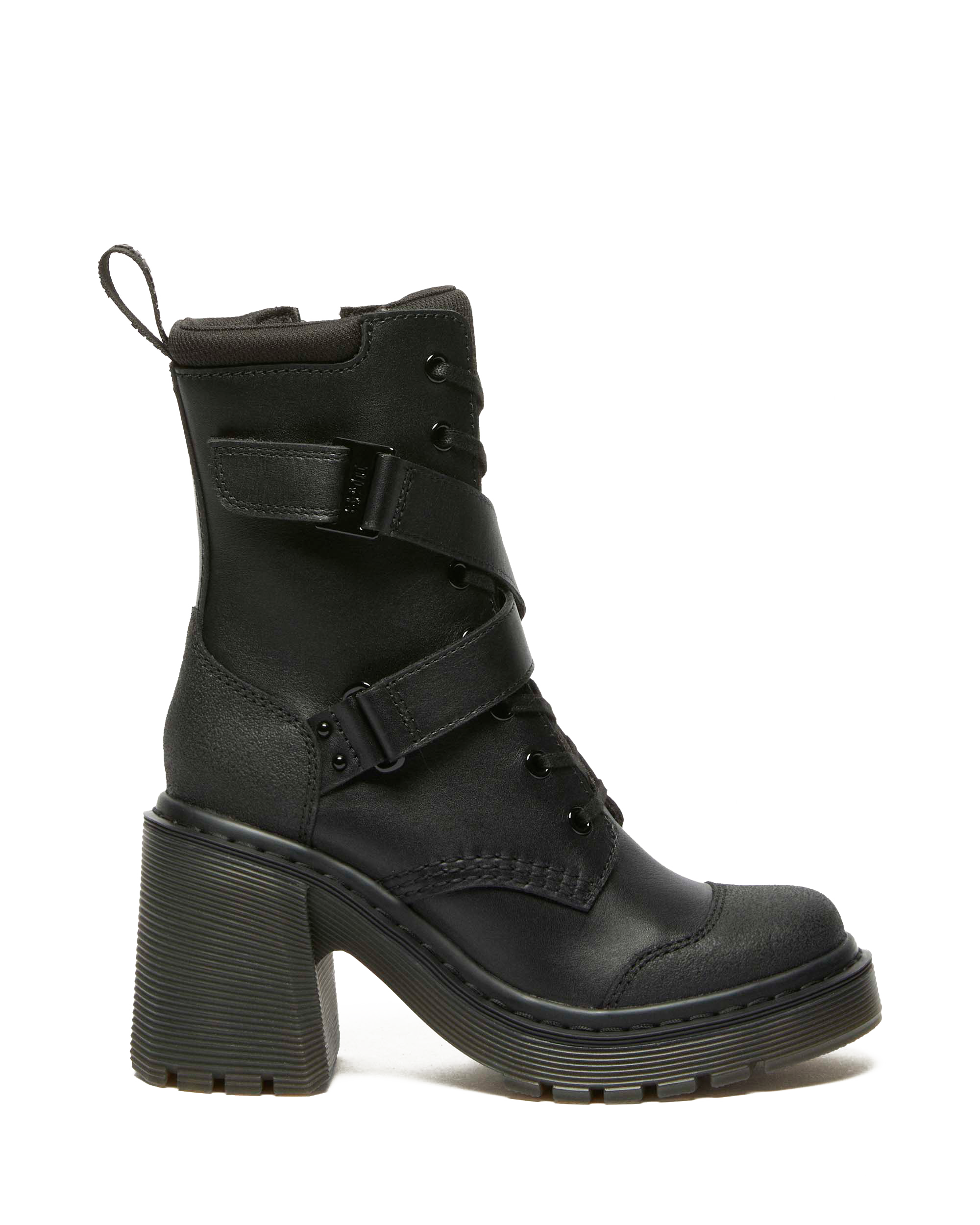 Chesney Tech Strap Eight Eye Heeled Boots