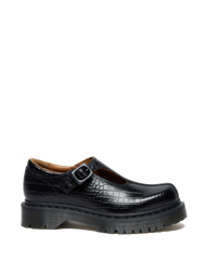 Rejena Mary Jane Croc Emboss Leather Shoes
