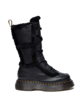 Buzz Lace Up Faux Fur Lined Grizzly Leather Boots