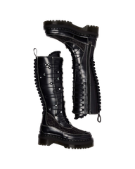 XTRM FRILL PLATFORM LEATHER BOOTS