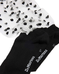 Short Heart Mesh Organic Cotton Blend Socks