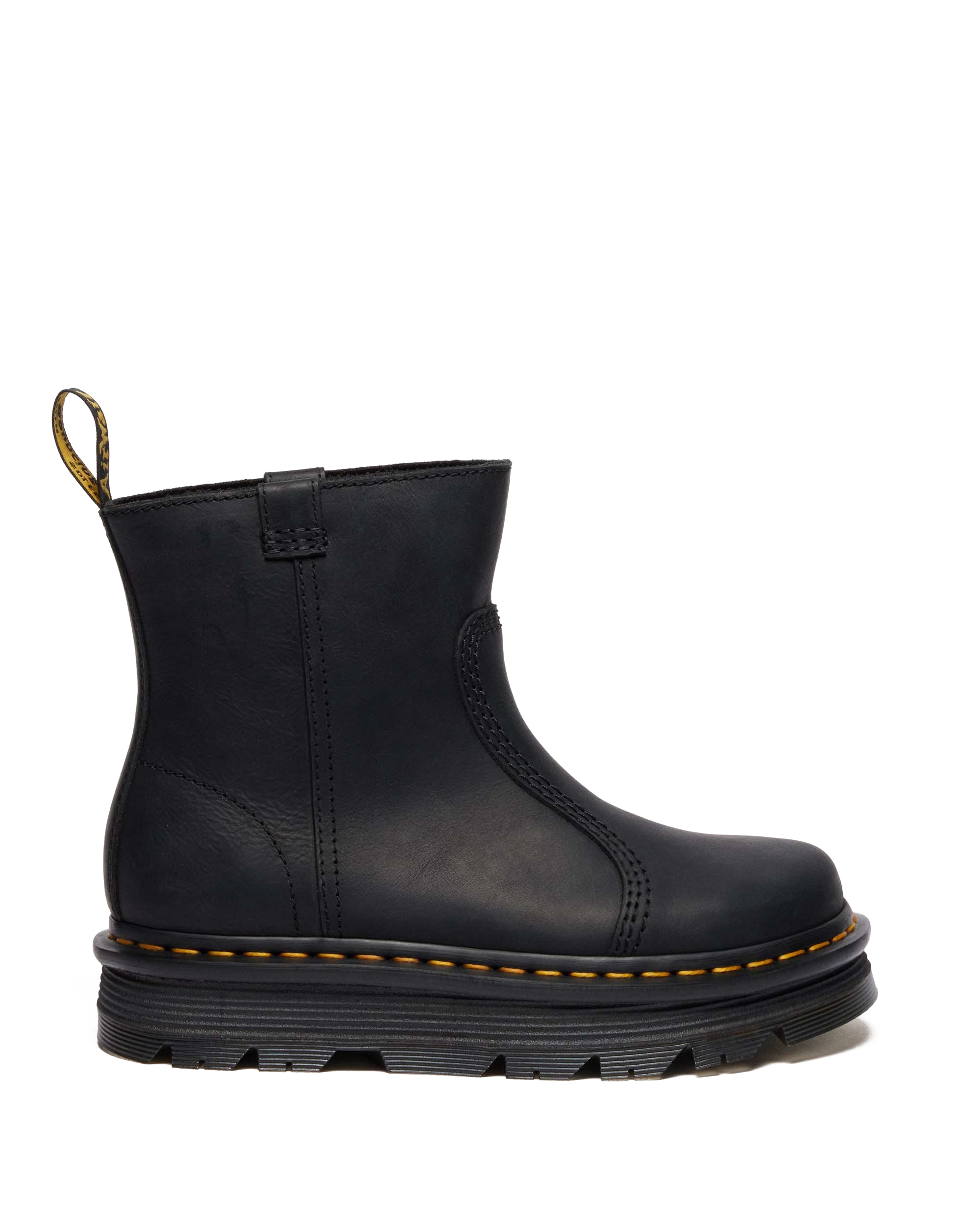 Zebzag Rigger Slip On Leather Boots