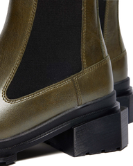 MAYBOLE CHELSEA SQUARE TOE LEATHER BOOTS