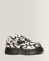 Buzz 5-Eye Dalmatian Hair On Leather Shoes