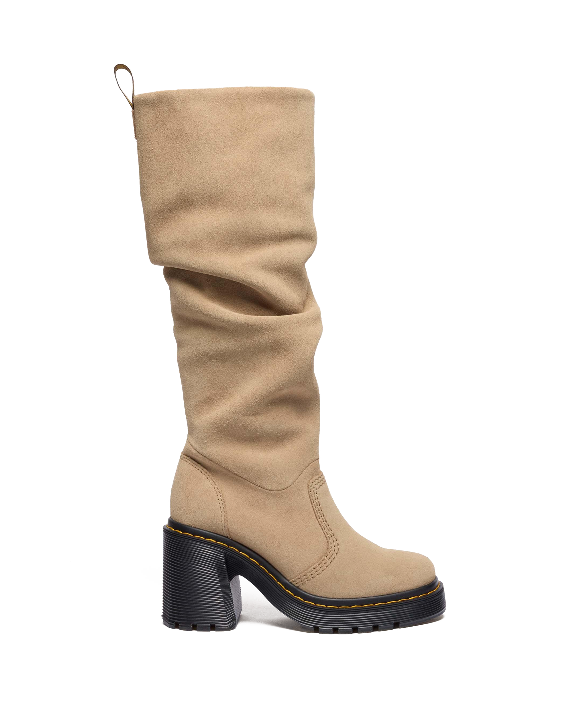 Kasey Suede Knee High Heeled Boots