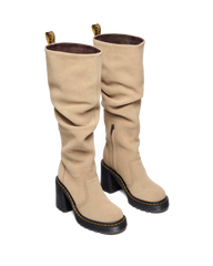 Kasey Suede Knee High Heeled Boots