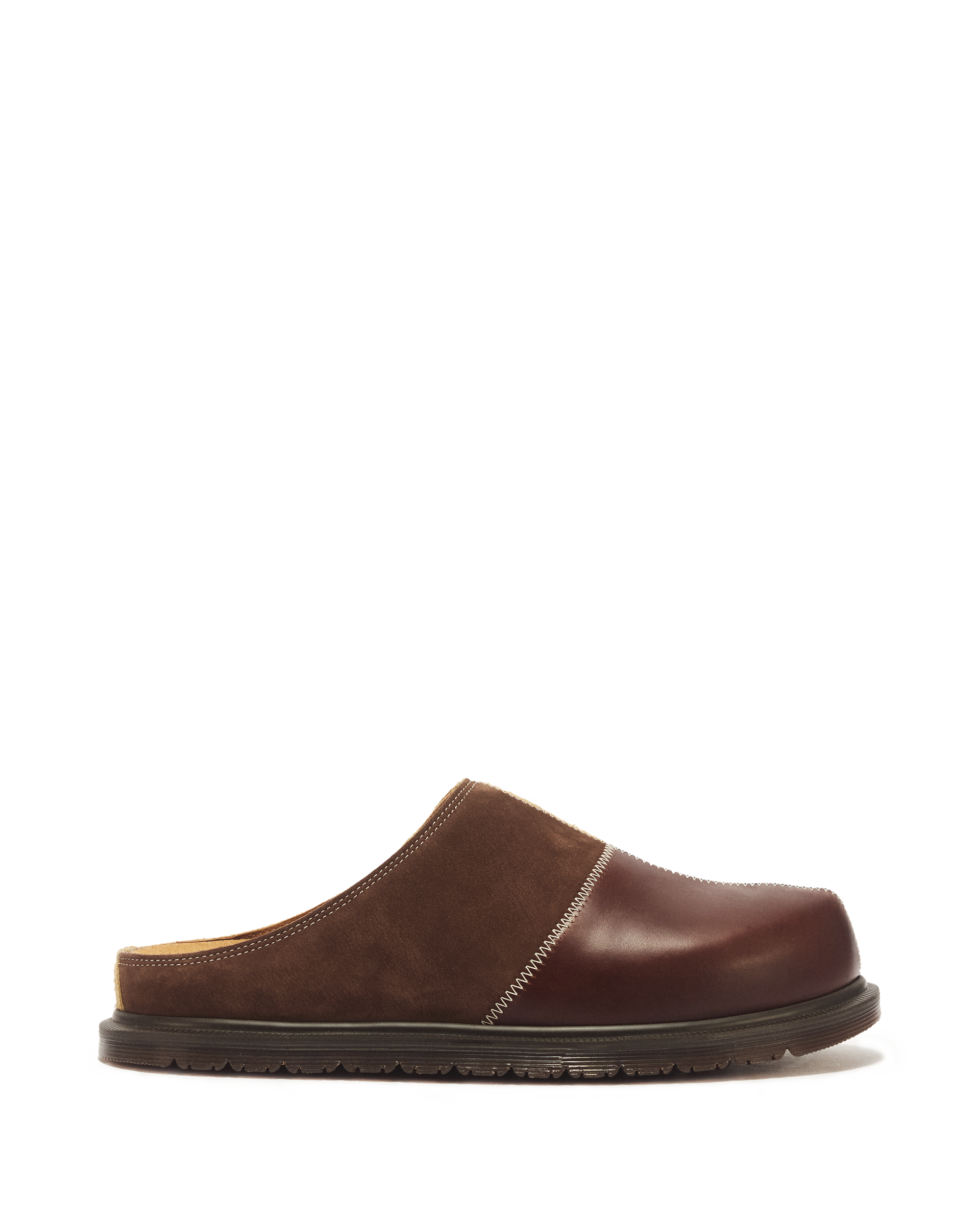 San Patchwork Leather & Nubuck Mules