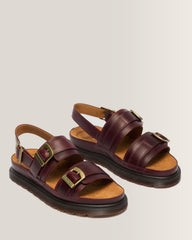San Two Strap Leather Sandals