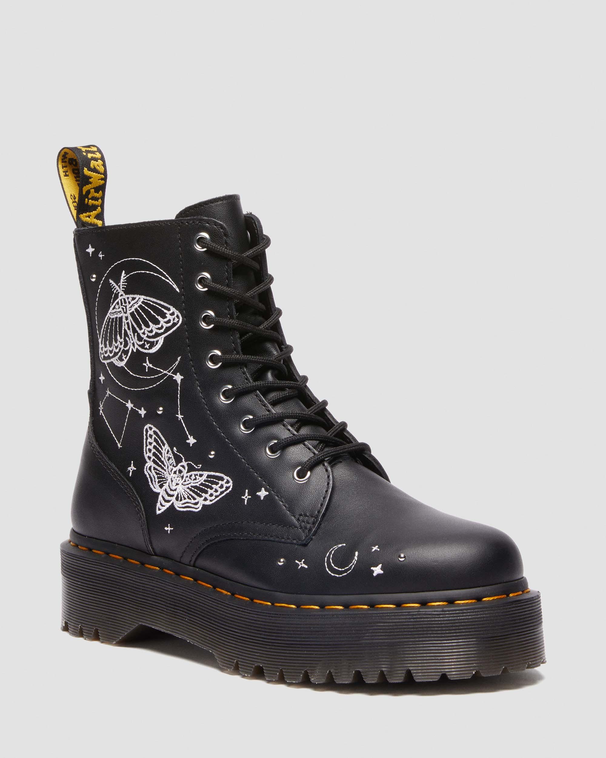 JADON CELESTIAL MOTH EMBROIDERED PLATFORM BOOT