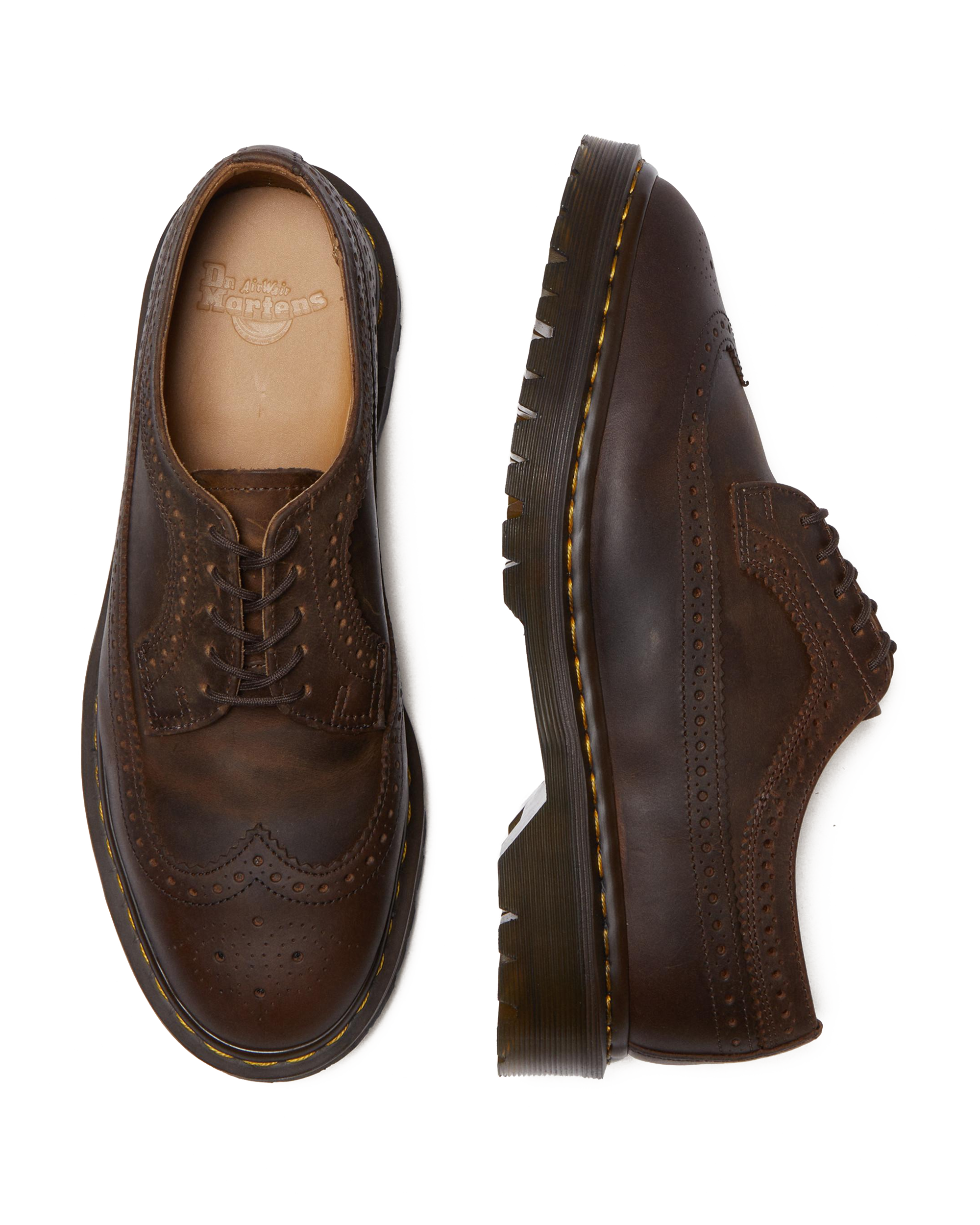 3989 Brogue Crazy Horse Leather Shoes