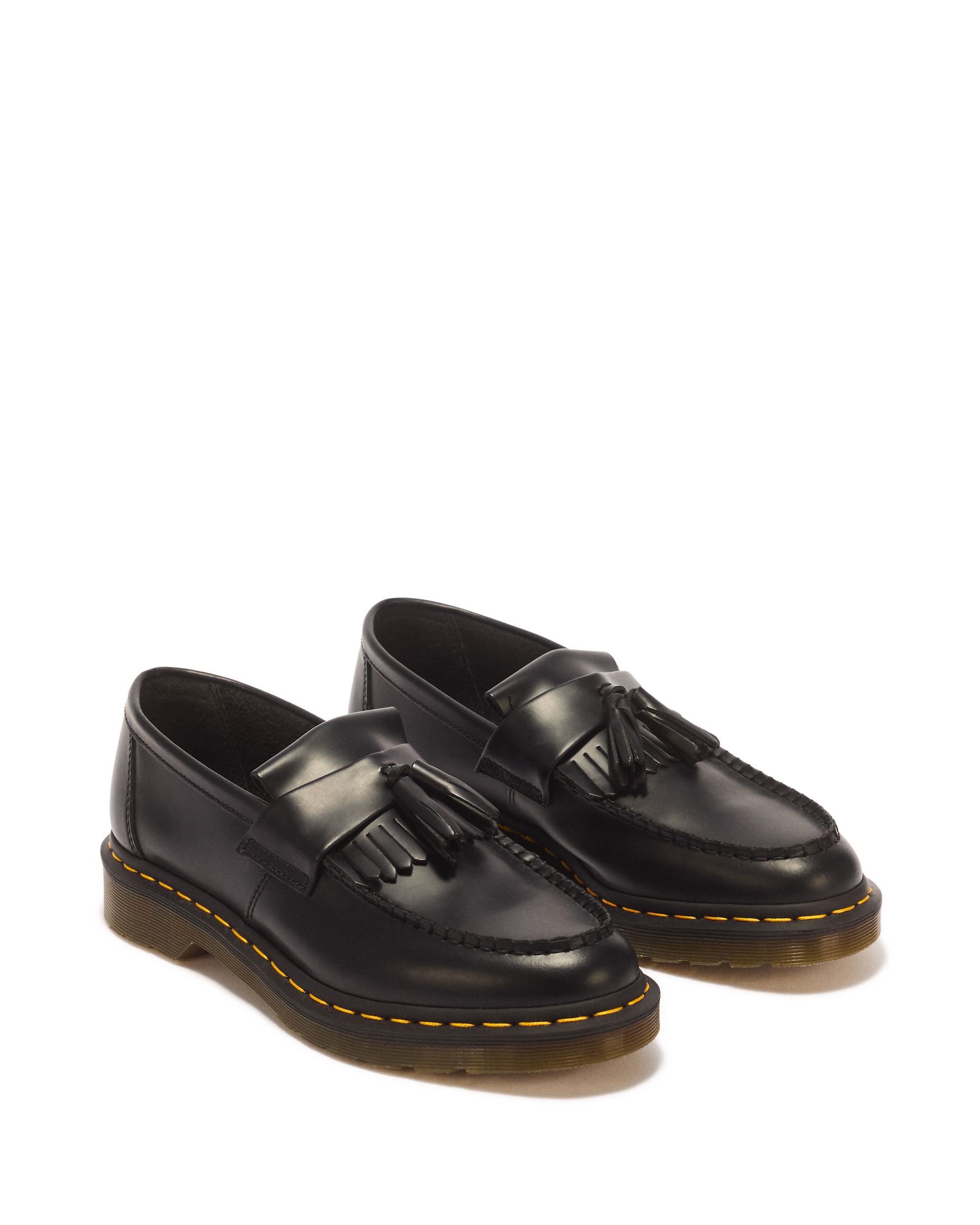 Adrian Yellow Stitch Leather Tassel Loafers