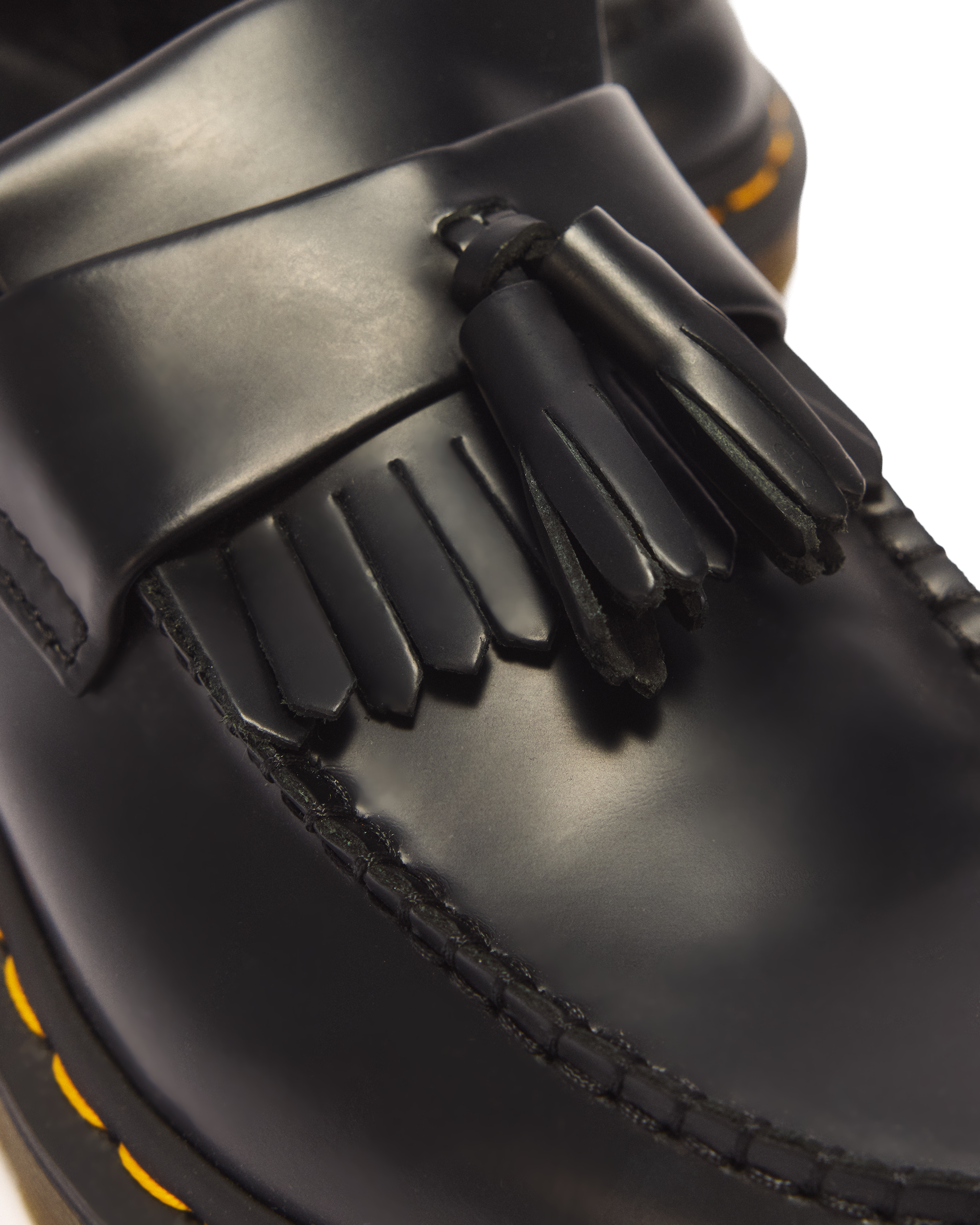 Adrian Yellow Stitch Leather Tassel Loafers