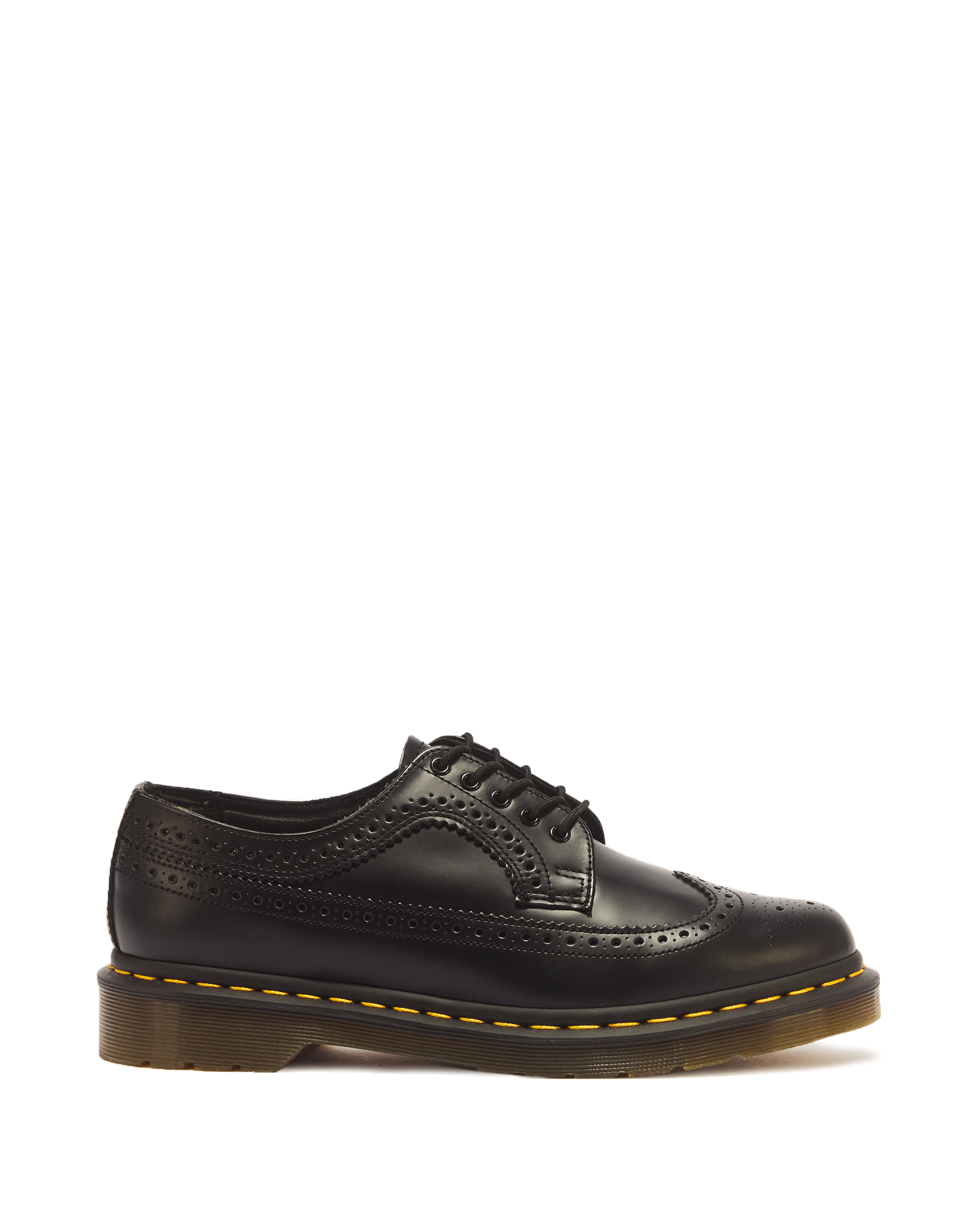 3989 Yellow Stitch Smooth Leather Brogue Shoes