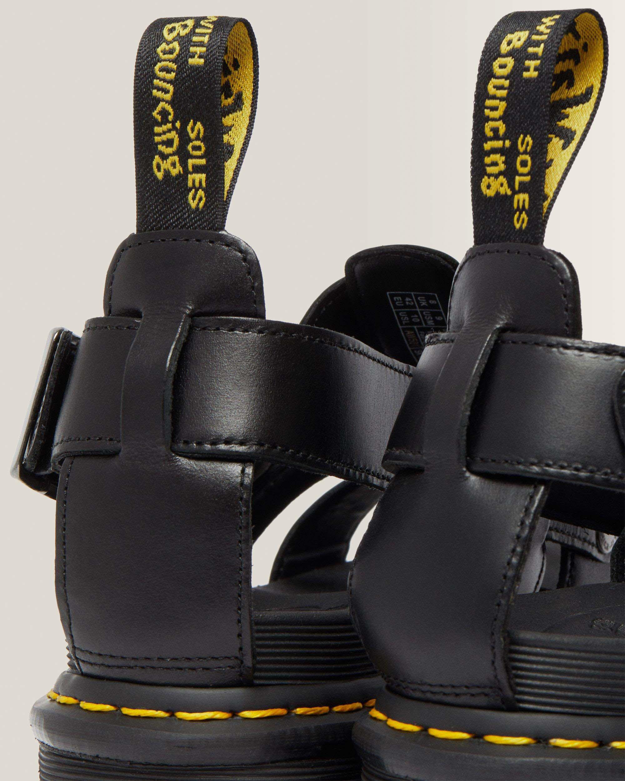 Terry Leather Strap Sandals