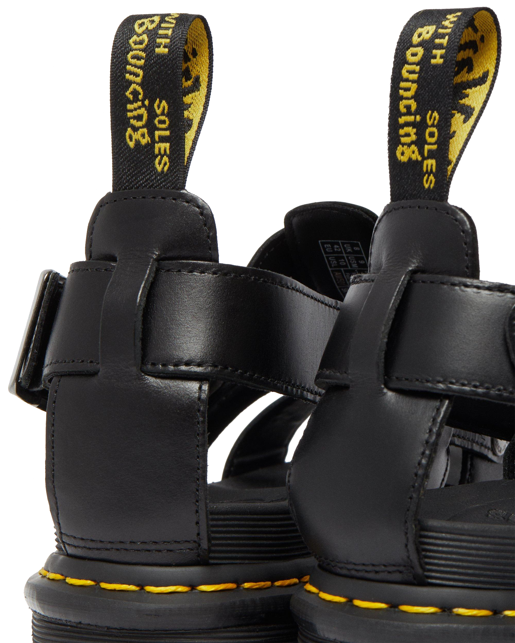 Terry Leather Strap Sandals