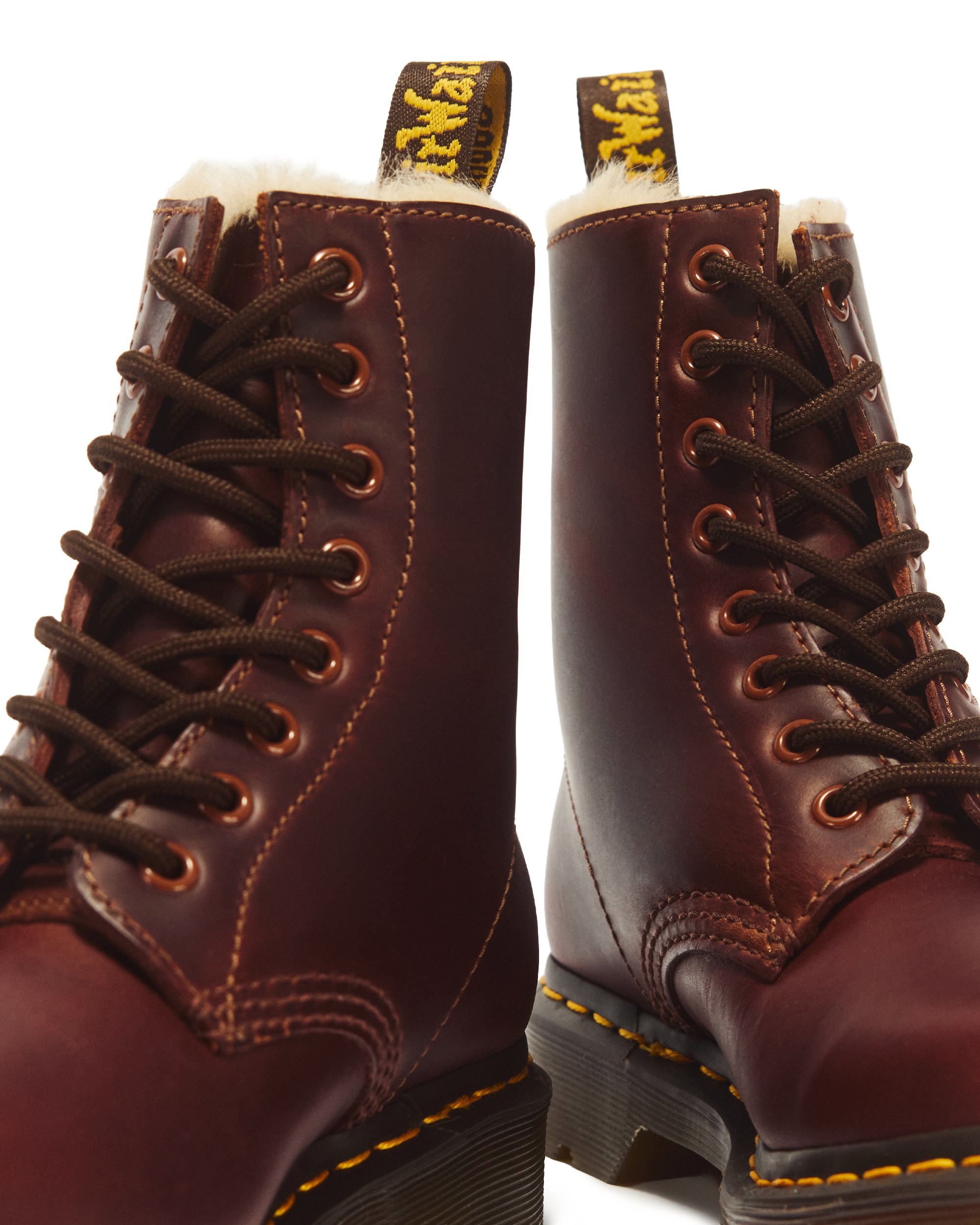 1460 Women's Faux Fur Lined Lace Up Boots