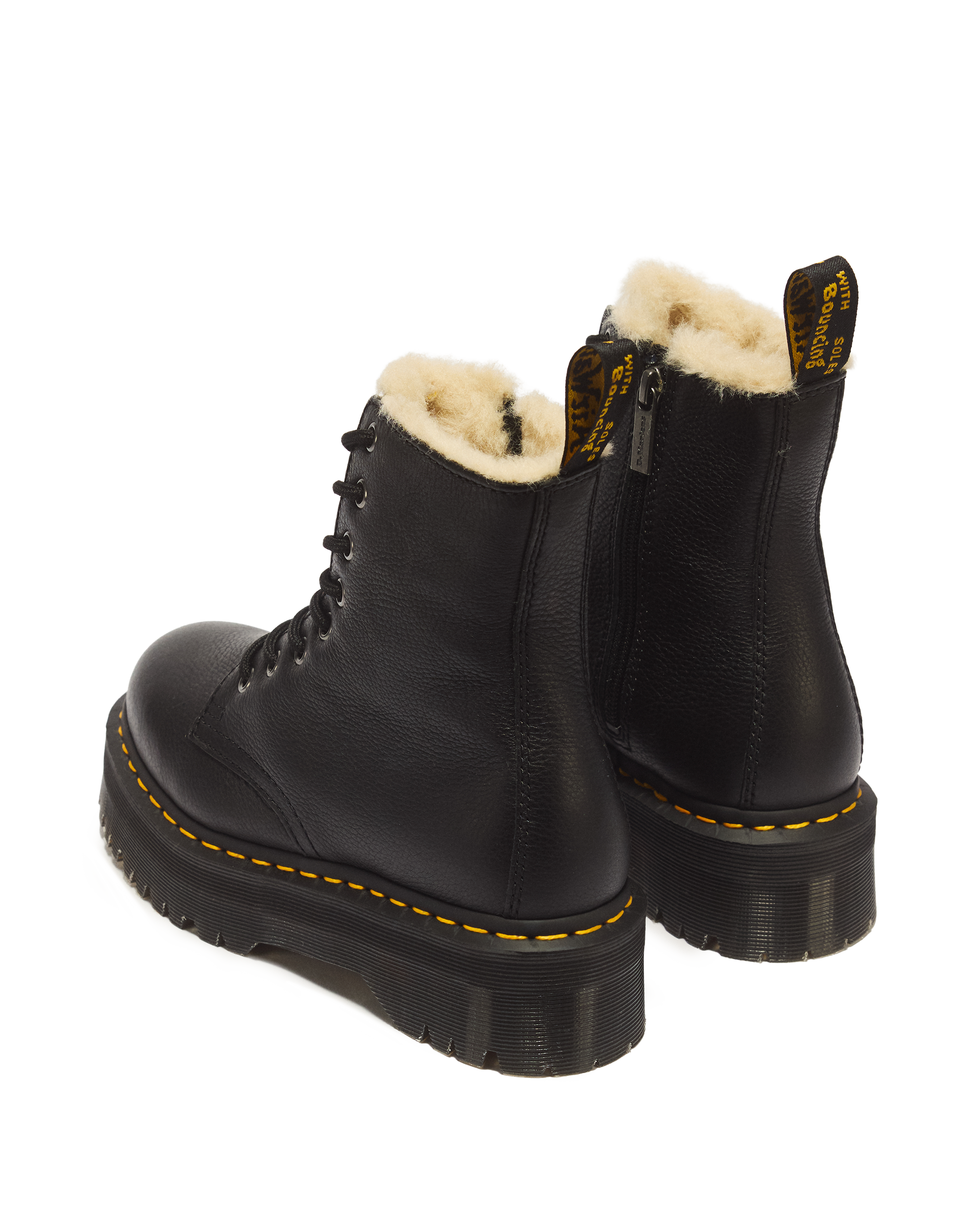 Jadon Boot Leather Faux Fur Lined Platforms