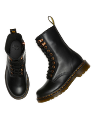 1490 Rose Gold Hardware Leather Mid Calf Boots