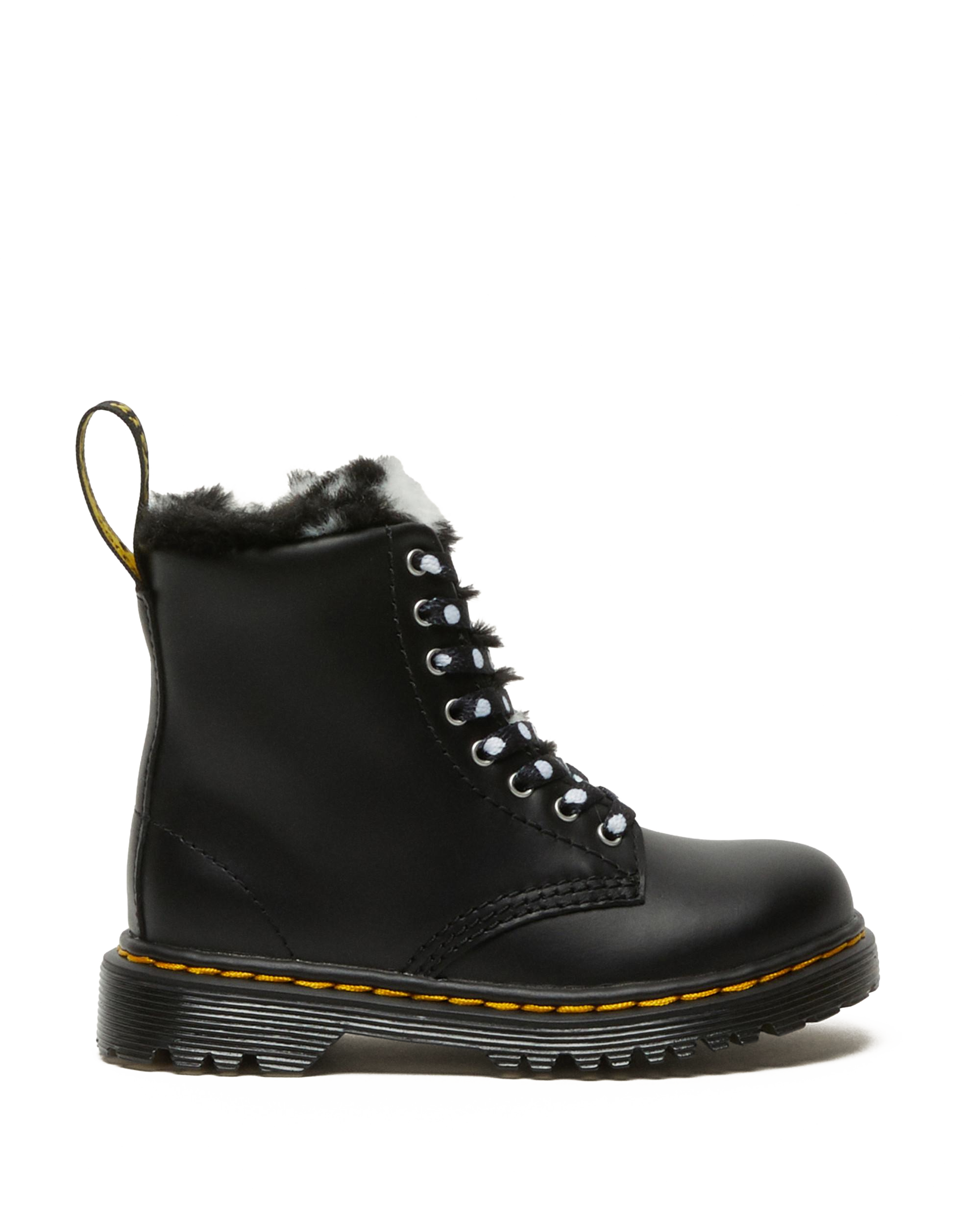 Toddler 1460 Serena Faux Fur Lined Leather Lace Up Boots