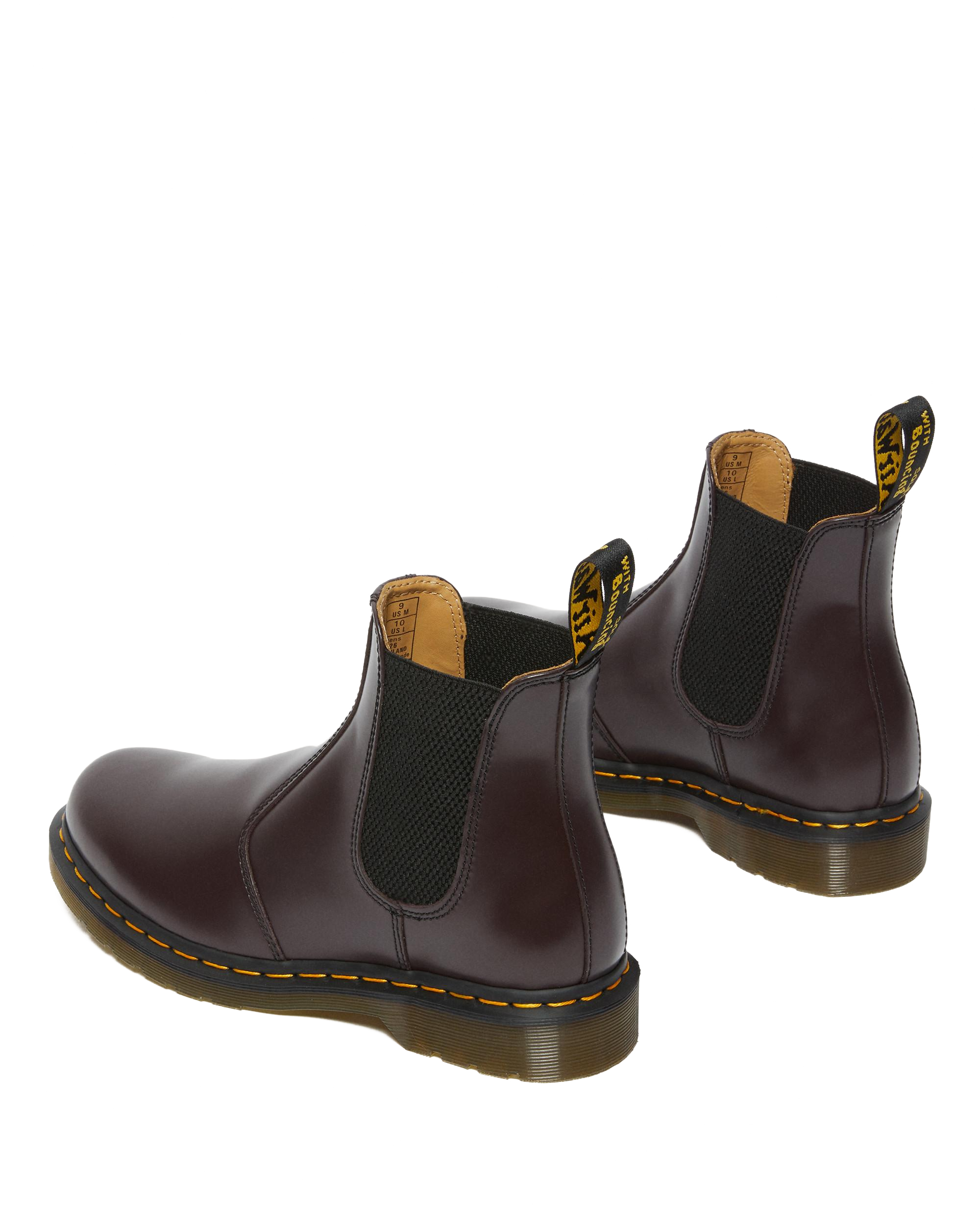 2976 Yellow Stitch Smooth Leather Chelsea Boots