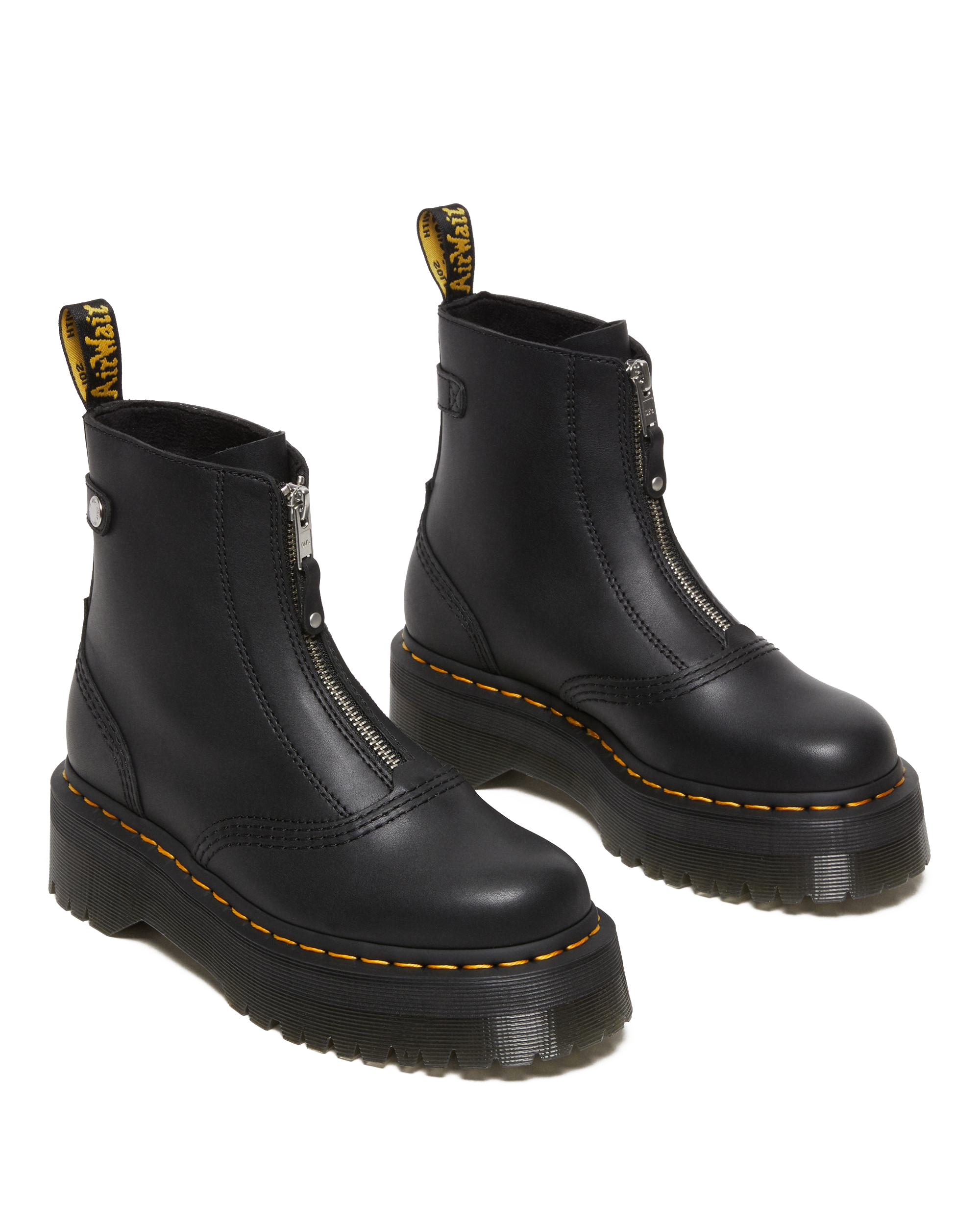 Jetta Zipped Sendal Leather Platform Boots