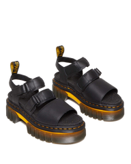 Ricki Contrast Sole Leather 3-Strap Platform Sandals
