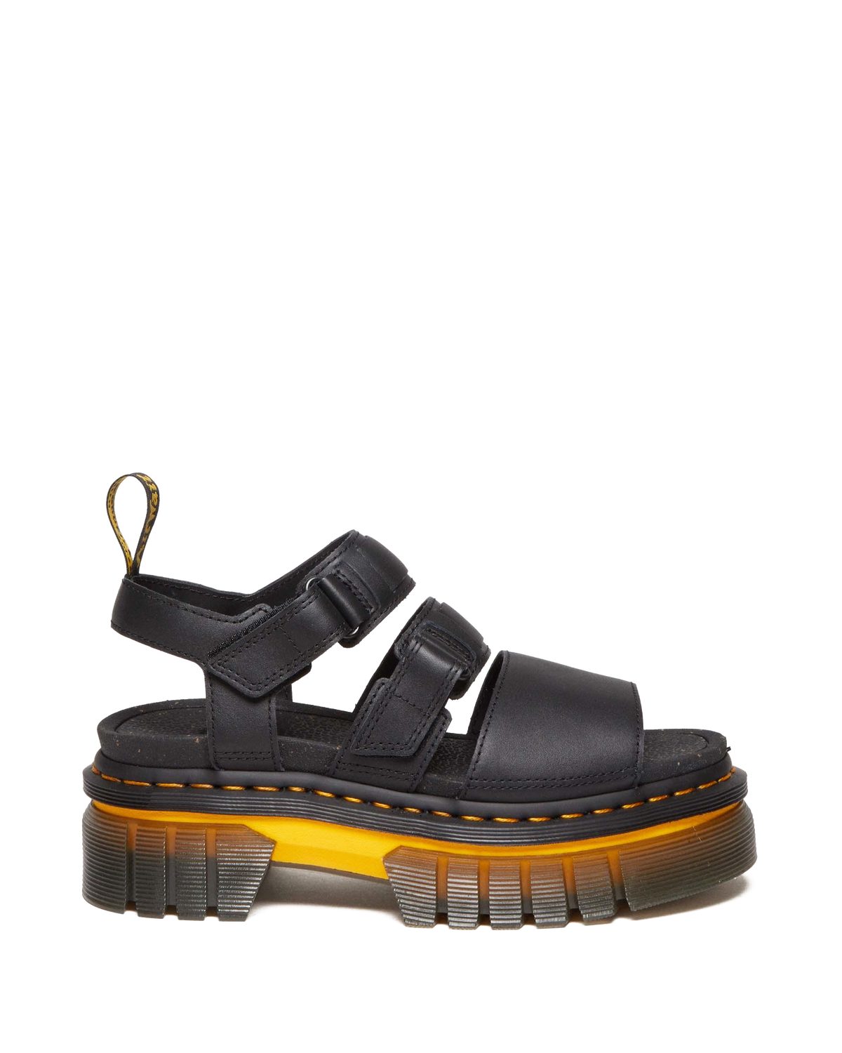 Ricki Contrast Sole Leather 3-Strap Platform Sandals