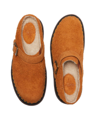 Isham Faux Shearling Lined Suede Slingback Mules