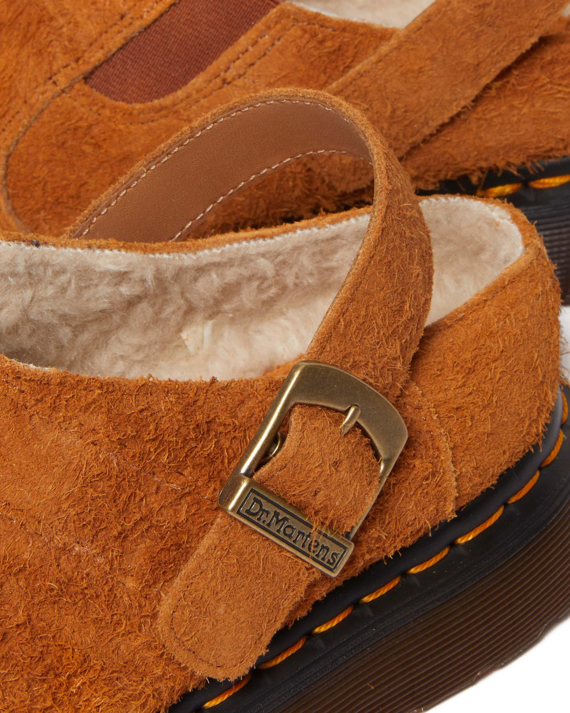 Isham Faux Shearling Lined Suede Slingback Mules