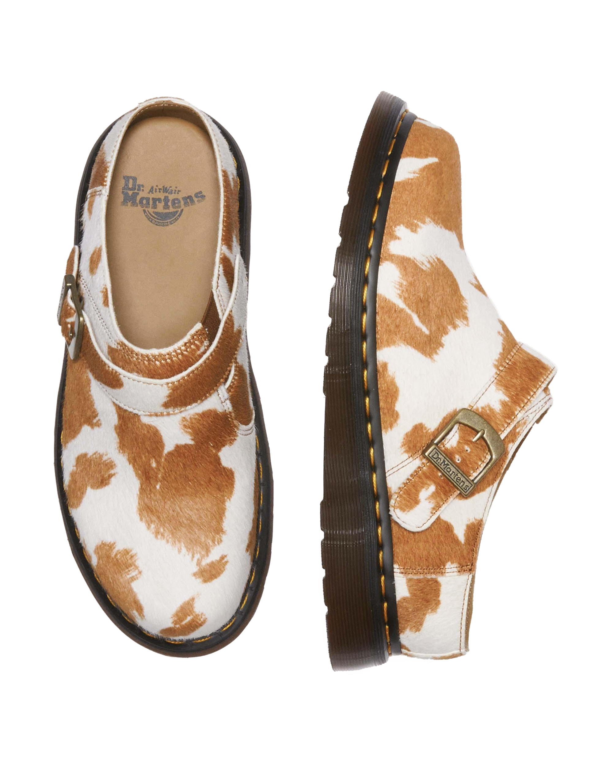 Isham Hair-On Cow Print Slingback Mules