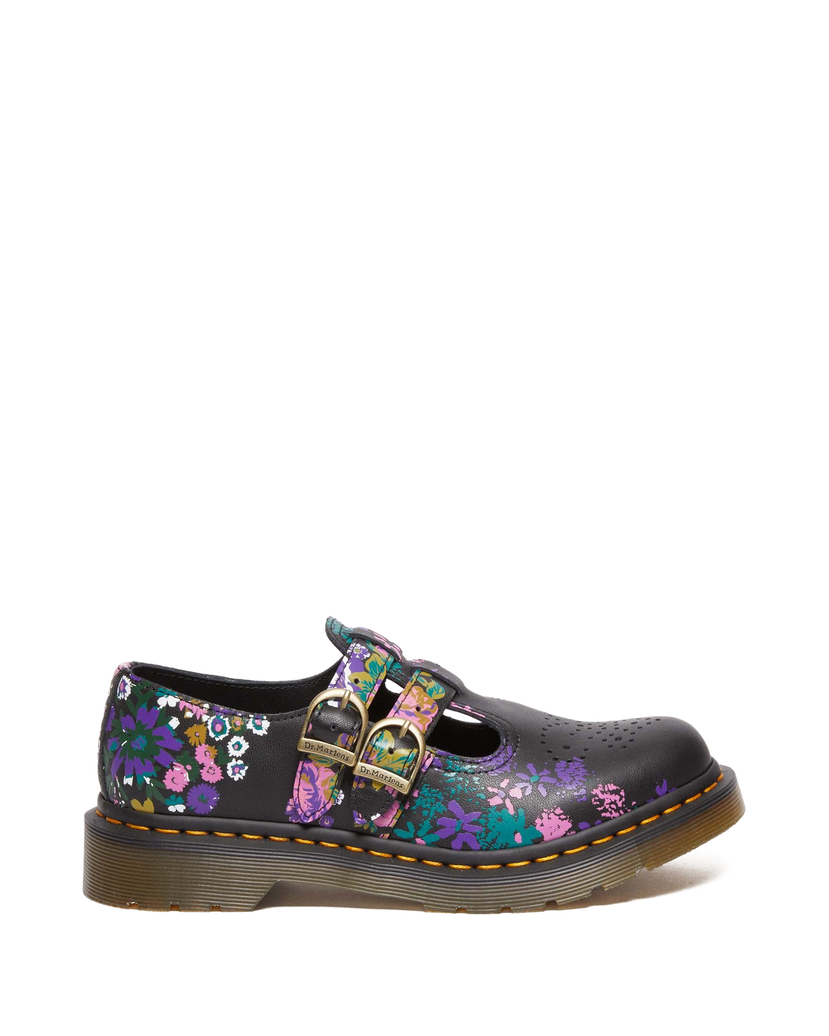 8065 Vintage Floral Leather Mary Jane Shoes