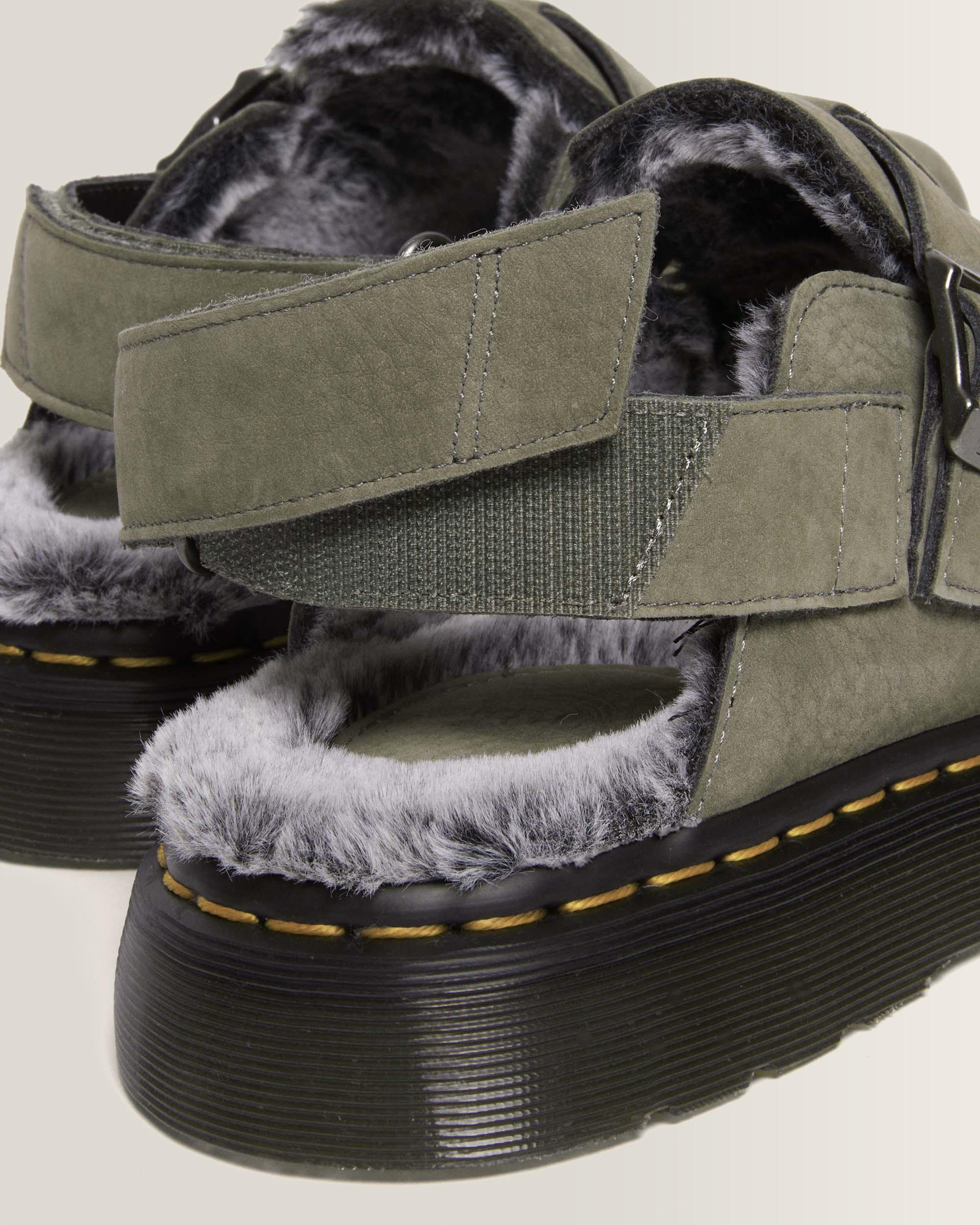 Jorge II Faux Fur Lined Nubuck Slingback Mules