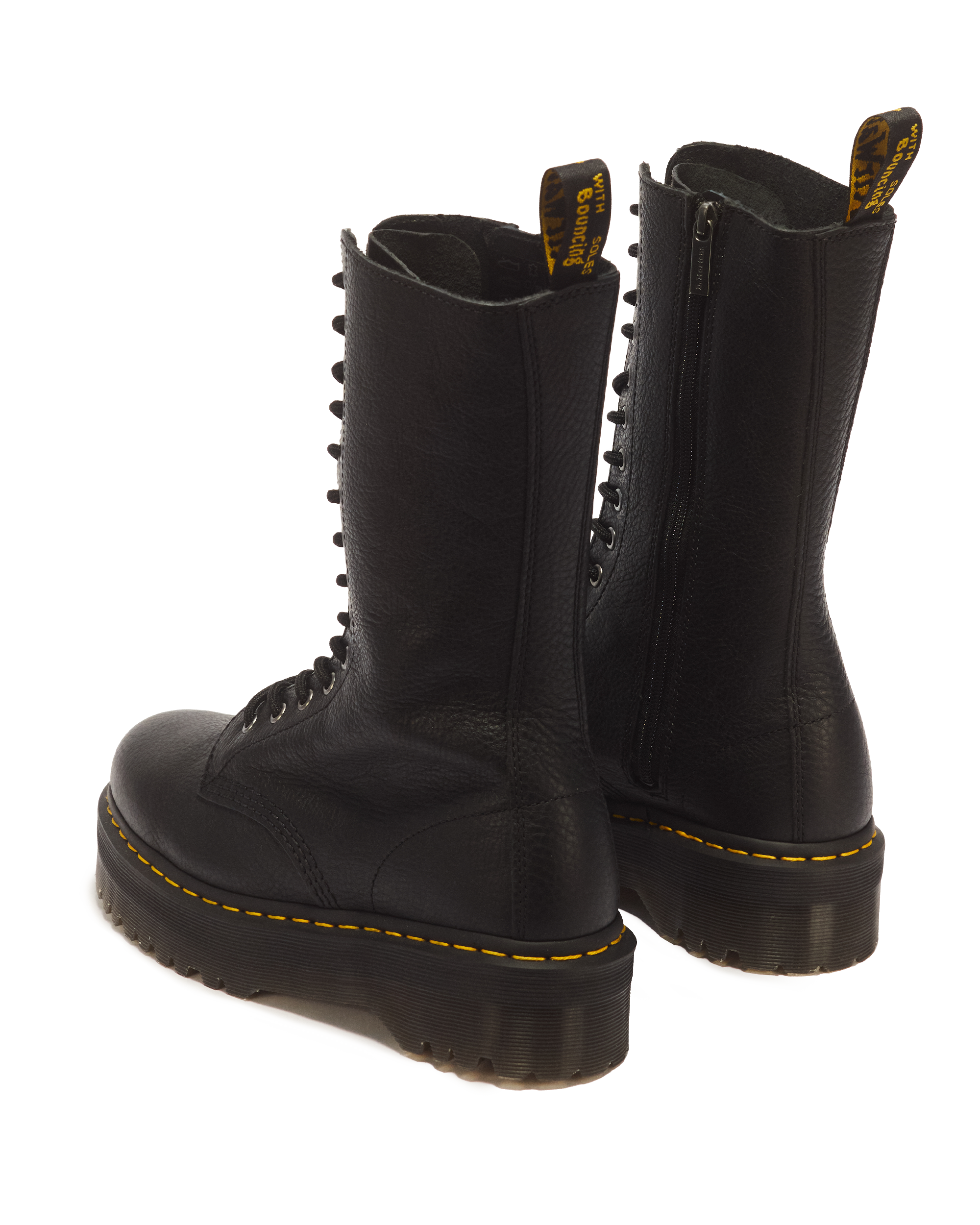1B99 Pisa Leather Mid Calf Lace Up Boots