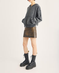 1B99 Pisa Leather Mid Calf Lace Up Boots