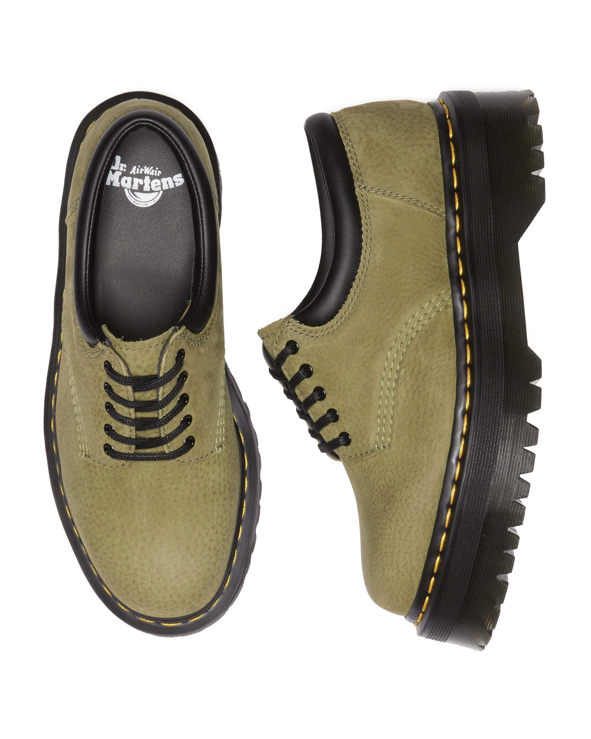 8053 Tumbled Nubuck Leather Platform Casual Shoes
