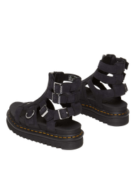 Olson Tumbled Nubuck Leather Gladiator Zip Sandals