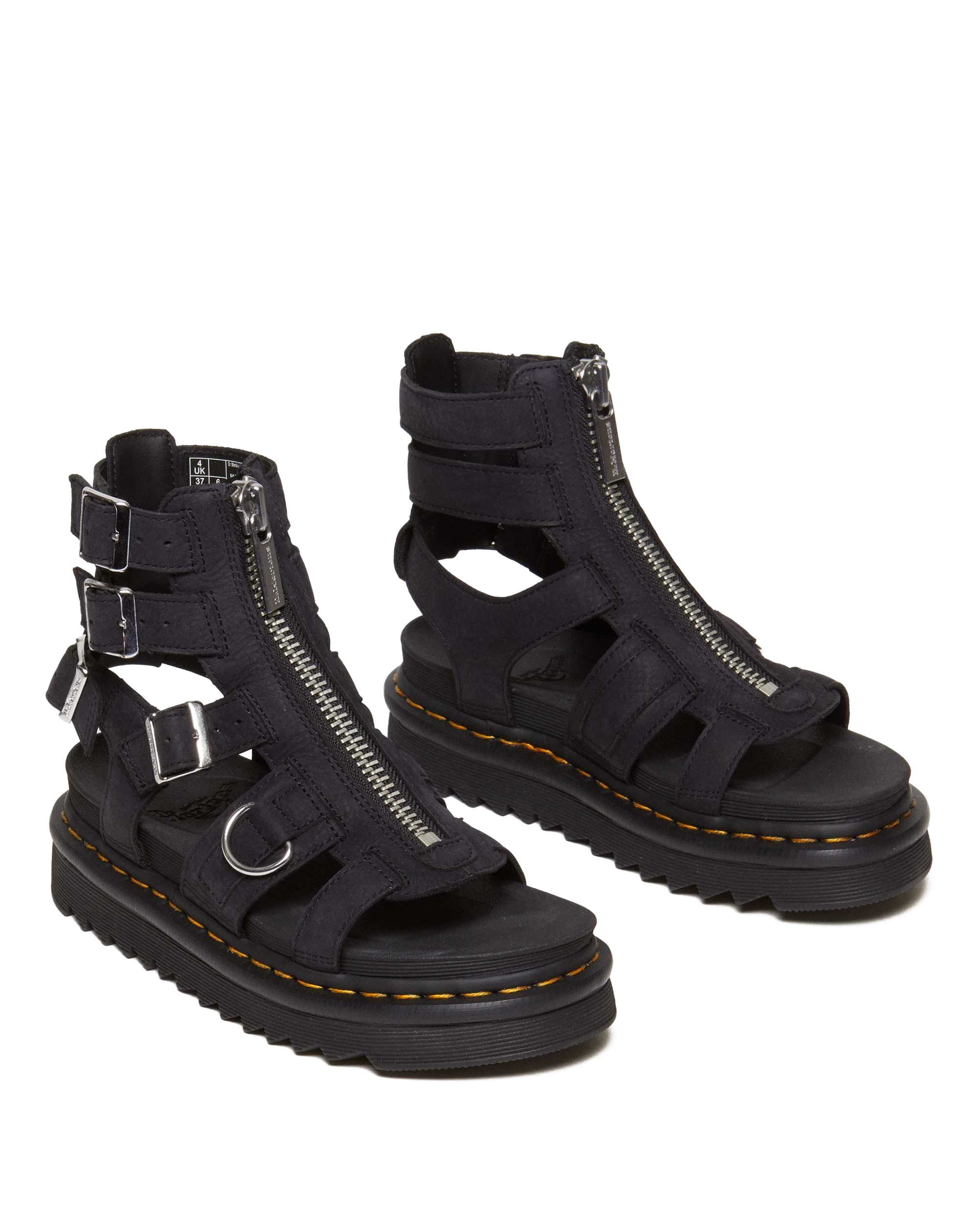 Olson Tumbled Nubuck Leather Gladiator Zip Sandals