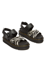 Voss II Hair-On Zebra Print Sandals