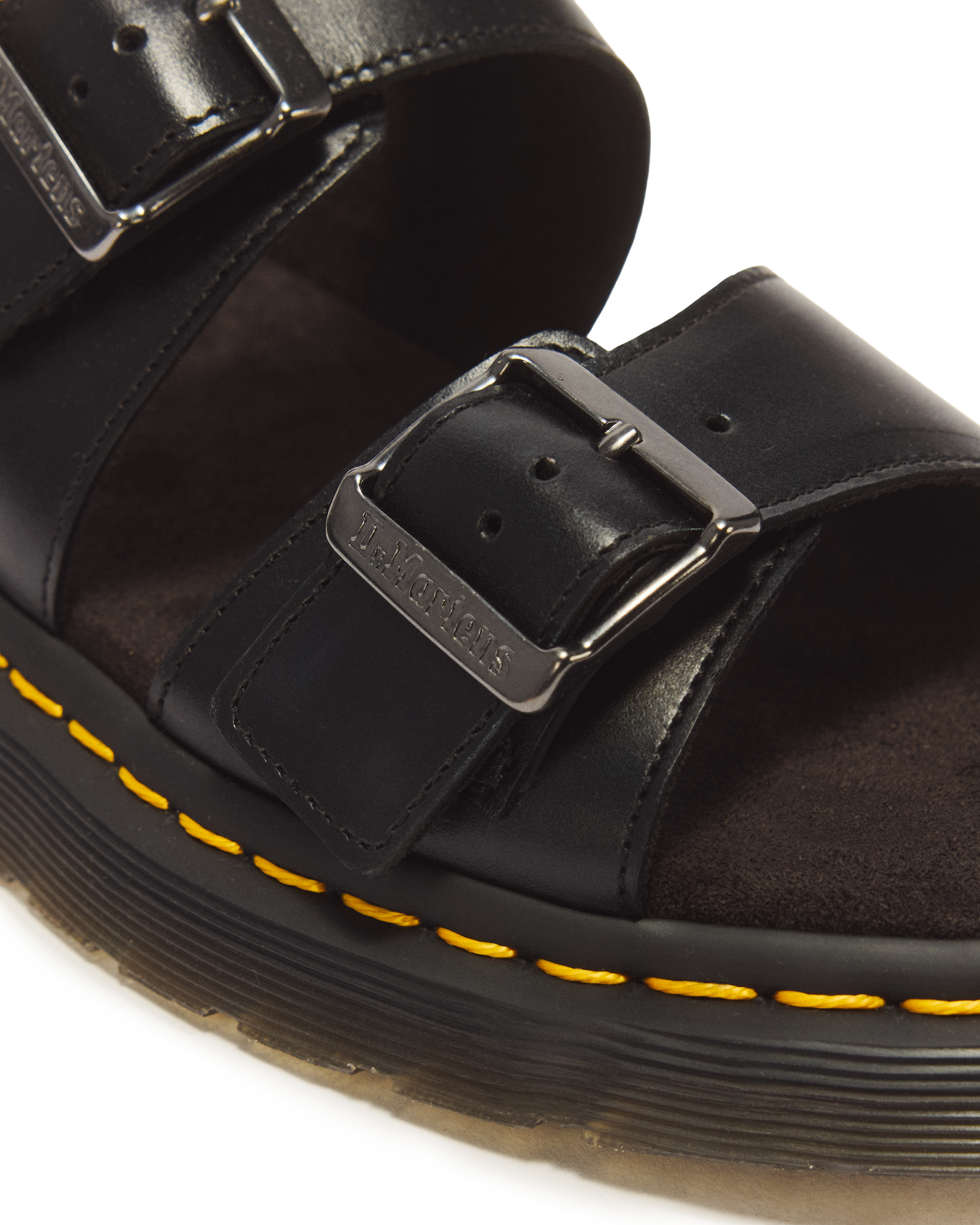Josef Analine Leather Buckle Slide Sandals