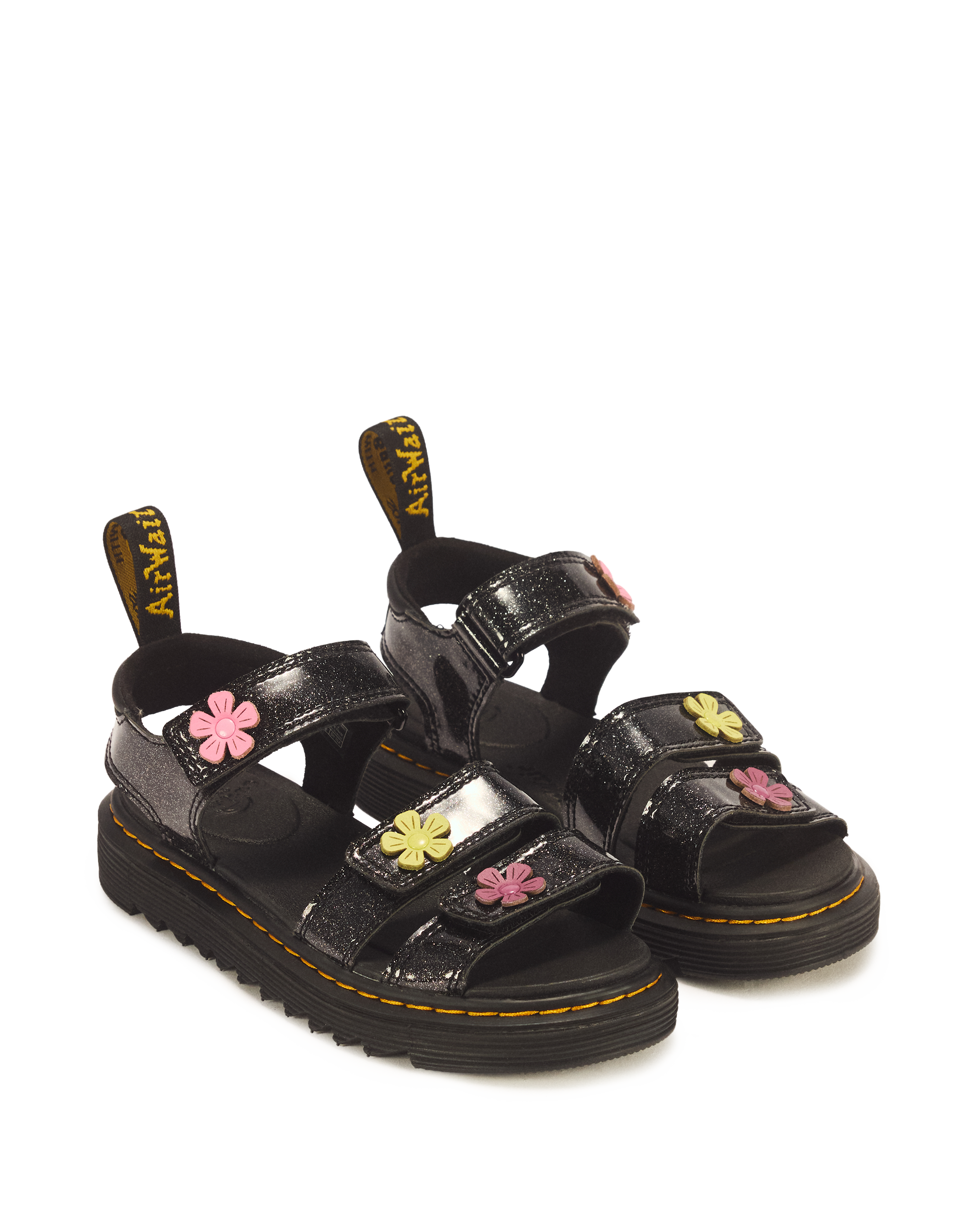Junior Klaire Coated Glitter Velcro Sandals
