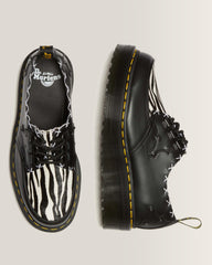 Ramsey 3-Eye Zebra Print & Leather Platform Creepers