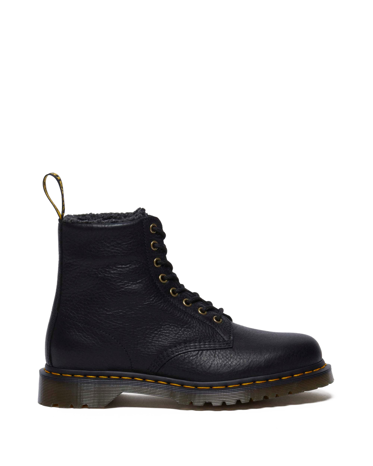 1460 Faux Fur Lined Grizzly Leather Lace Up Boots